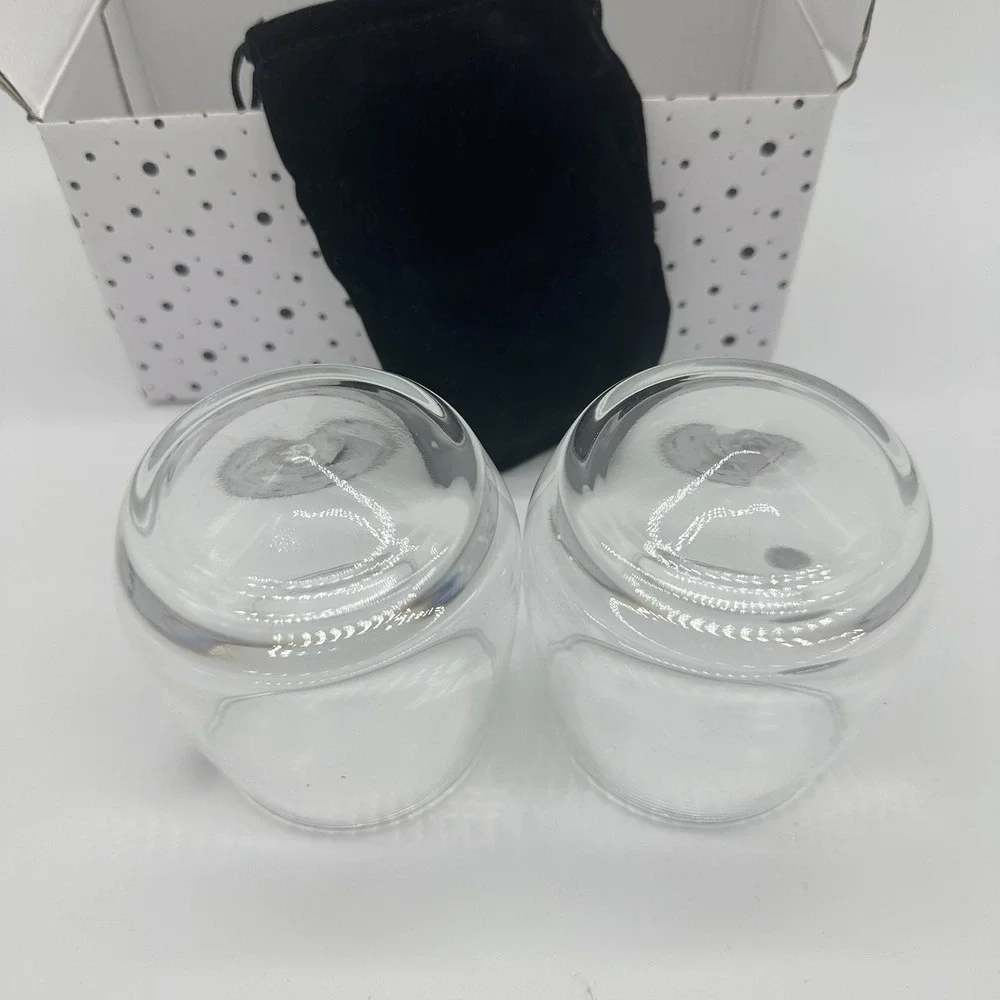 New PAIR Sagaform Rolling Whiskey Glasses S/2 Low Ball Cocktail 3.5